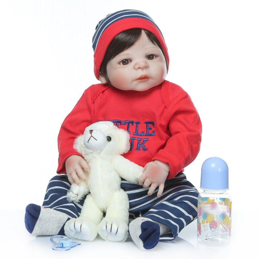 Bébé reborn en silicone platine de 18 pouces avec corps entier - France