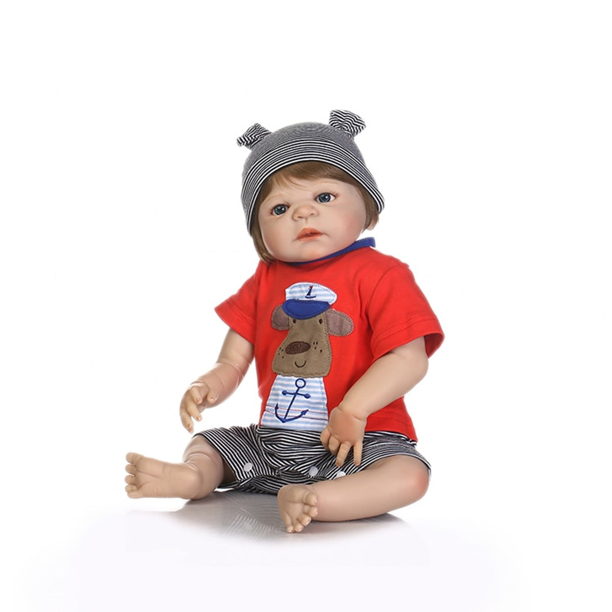 Bébé Reborn Garçon En Silicone - Poupée Réaliste D'occasion