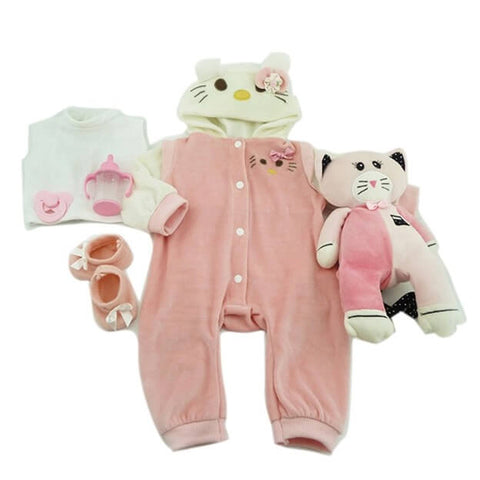 Vetement Bébé Reborn Fille 55 cm Panda rose | Bébé Reborn Plus Vetement Bébé Reborn Fille 55 cm Panda rose | Bébé Reborn Plus