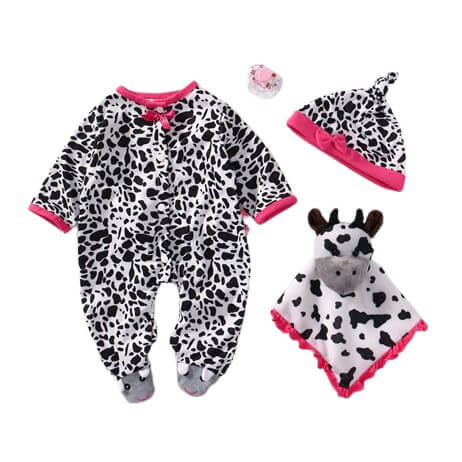 Vêtements Pour Poupée 50-55 Cm - Ensemble Veste Et Jupe Bleu - Compatible Poupée Type New Born Baby - Cadeau Pour Filles - 8