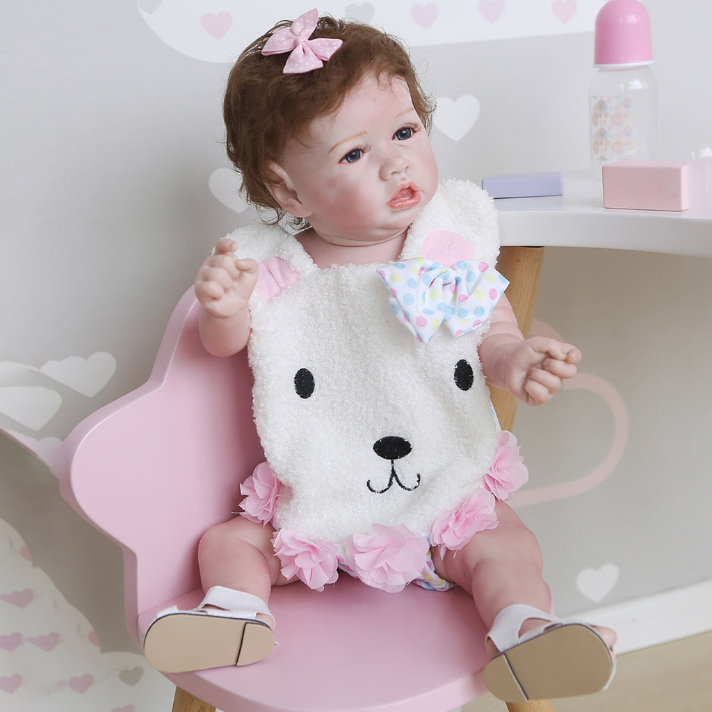 vêtement bébé reborn fille couleur rose blanc DD0074 - Sodishop